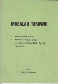 Image of Masalah Tarawih