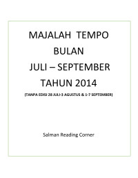 Image of TEMPO; JULI – SEPTEMBER 2014: TANPA EDISI 28 JULI-3 AGUSTUS & 1-7 SEPTEMBER