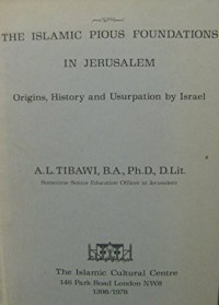 Image of The Islamic Pious Foundations In Jerusalem